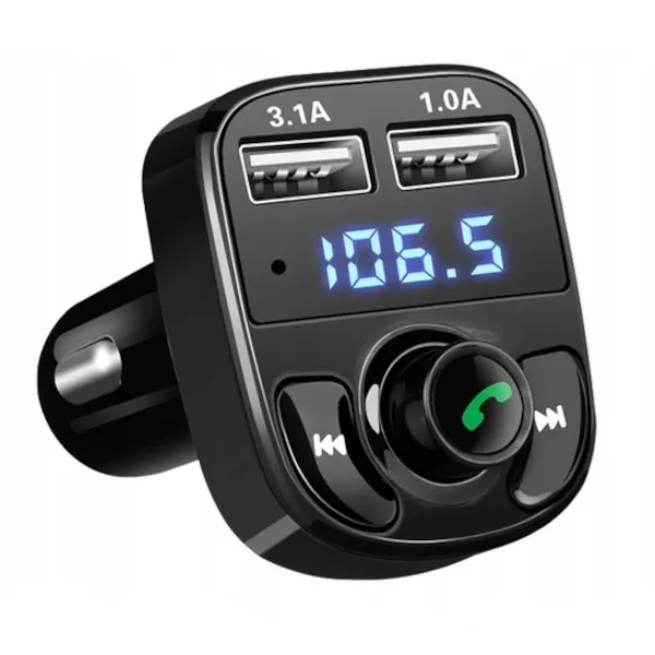 TRANSMITER FM BLUETOOTH MP3 2xUSB microSD DO AUTA