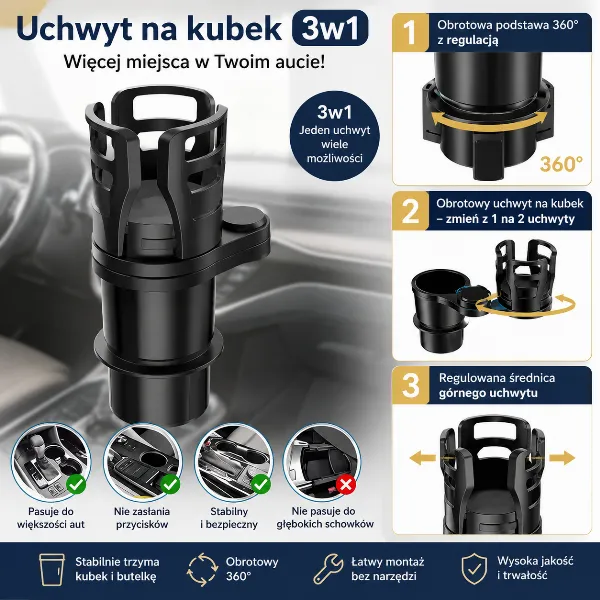 AutoCup™ - UCHWYT SAMOCHODOWY 2w1